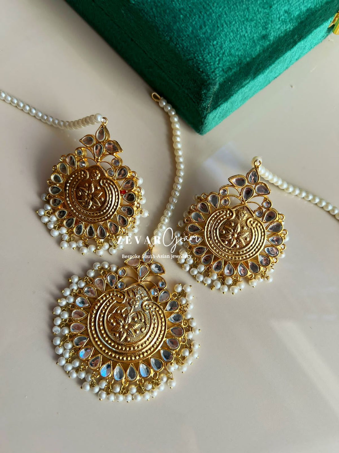 Sunehri Earrings Tika